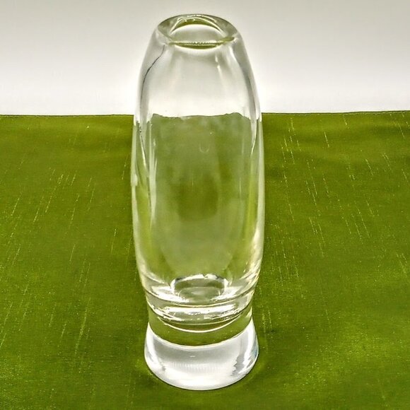 Målerås Sweden Etched Oval Clear Glass Vase - Picture 3 of 8